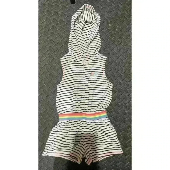 Juicy Couture Girls Striped Hooded Romper, size 4 - Picture 3 of 11